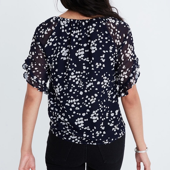 Madewell Memento Ruffle-Sleeve Top - Picture 3 of 10